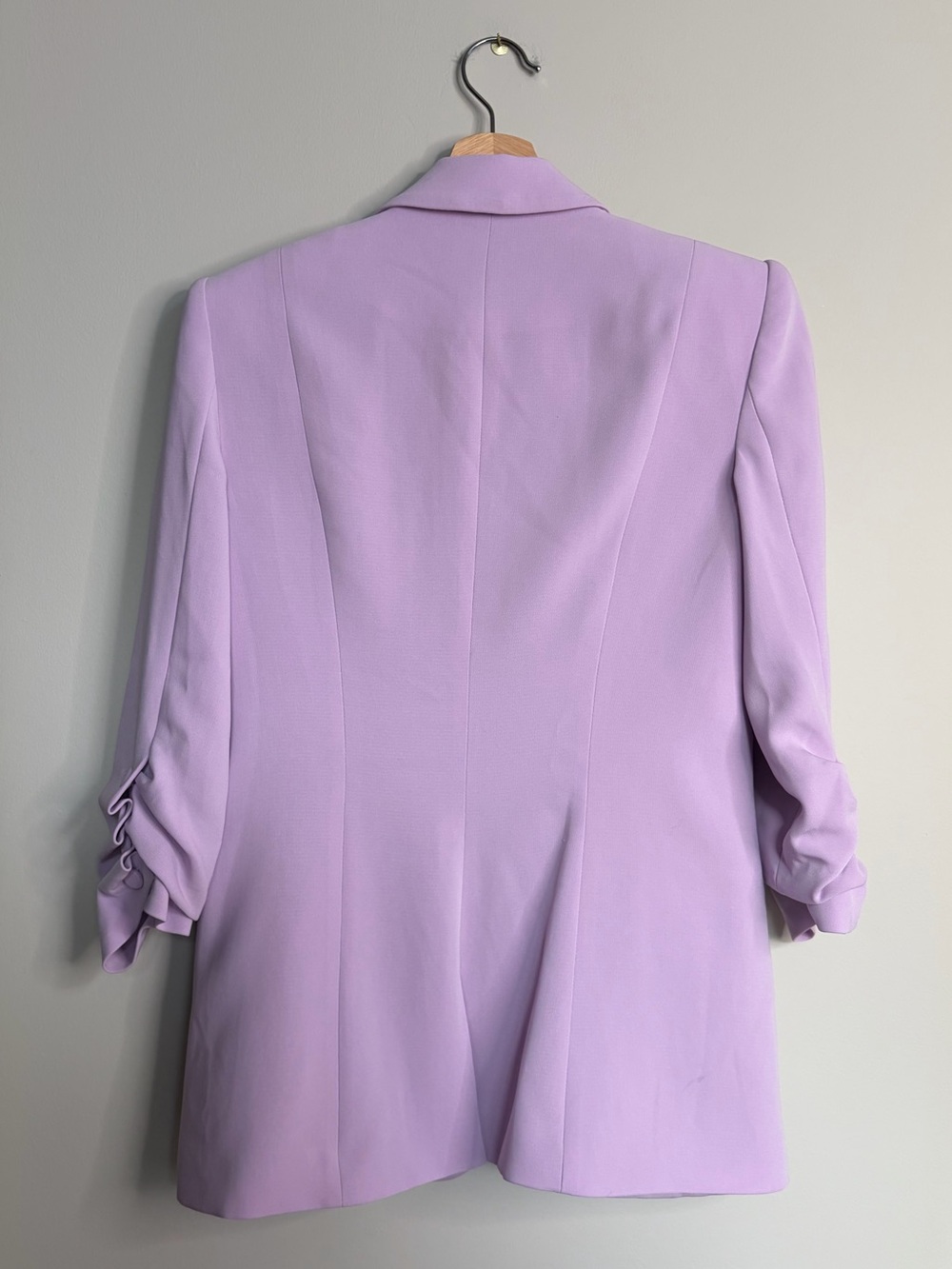 cinq a sept Khloe Blazer Rushed Sleeves Lavender - Picture 6 of 7